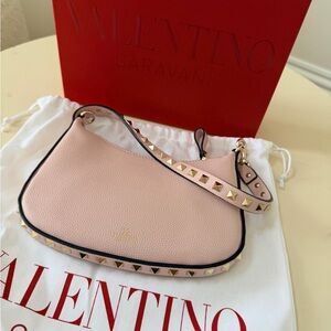 Valentino Garavani Blush Pink Rockstud Shoulder Bag